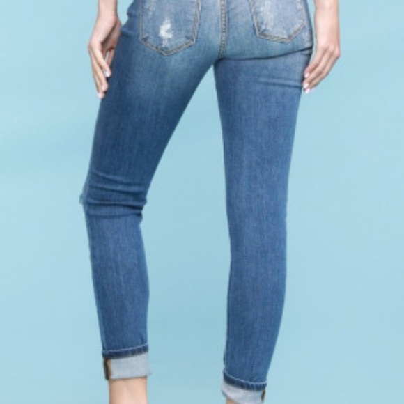 Judy Blue Plus Leopard Backed Jeans - Picture 3 of 5